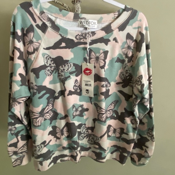 NWT Wildfox Butterfly Camo Sommers Sweater Small - Picture 4 of 6